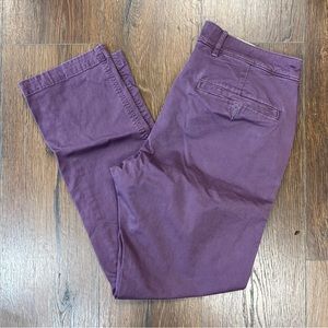 Men’s Langdon slim stretch chino in purple SZ 32/30